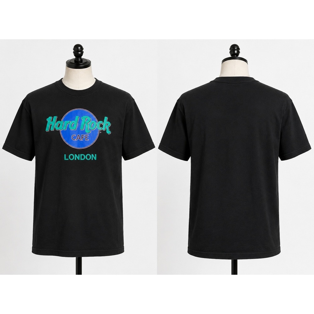 Hard Rock Cafe London T-Shirt Mens XL Black Short Sleeve Graphic Cotton‎ Tee
